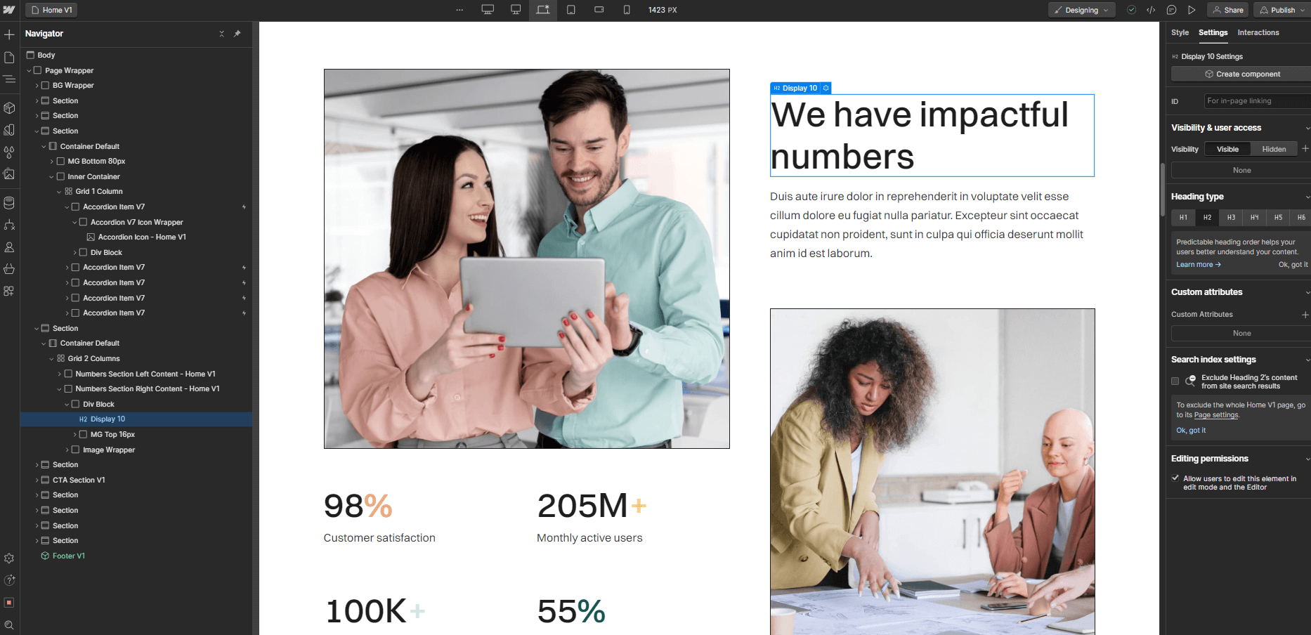Static Content - Starter X Webflow Template
