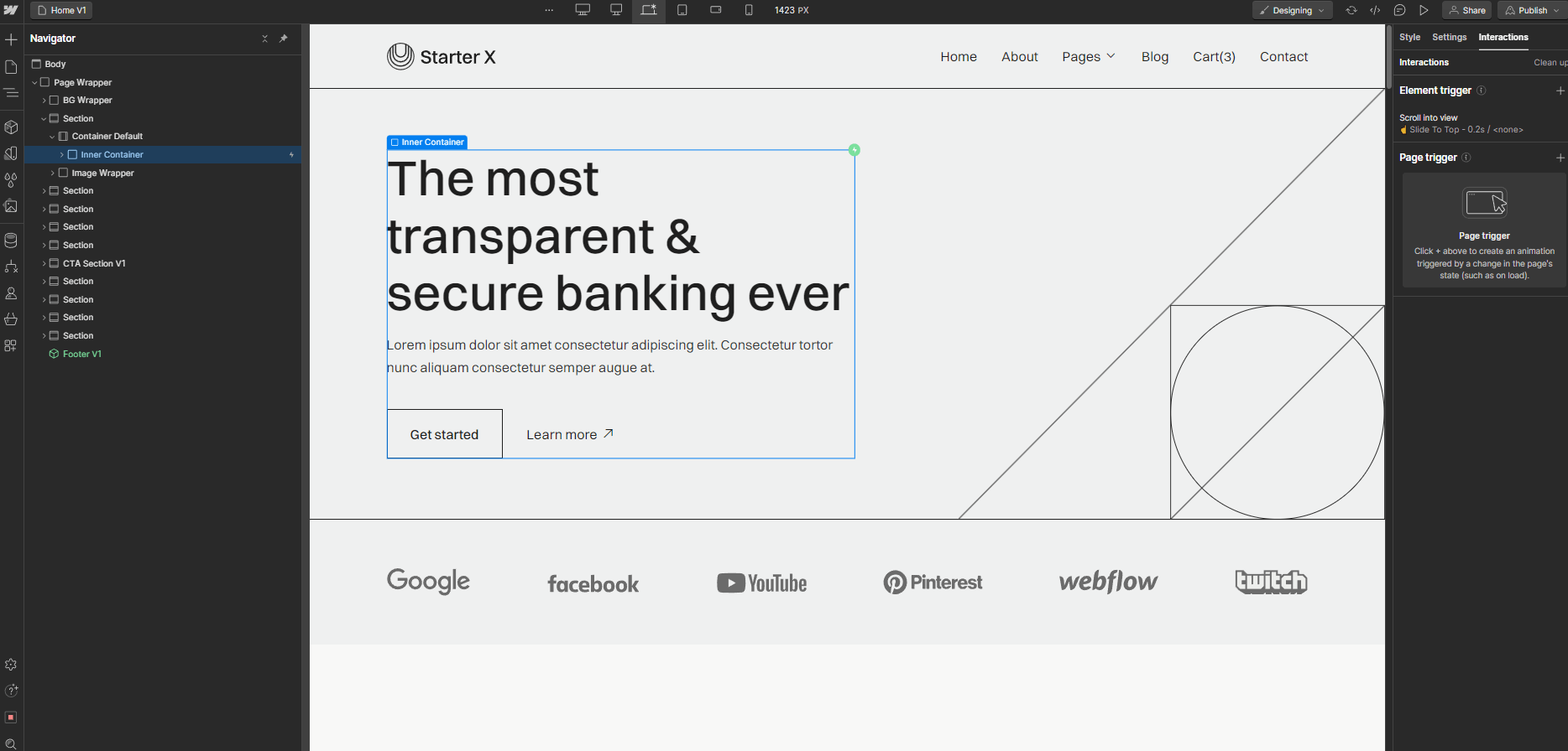 Animations - Starter X Webflow Template