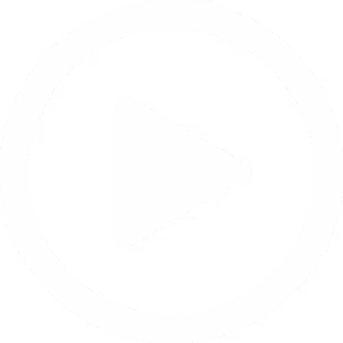 White play button icon inside a circular outline on a transparent background.