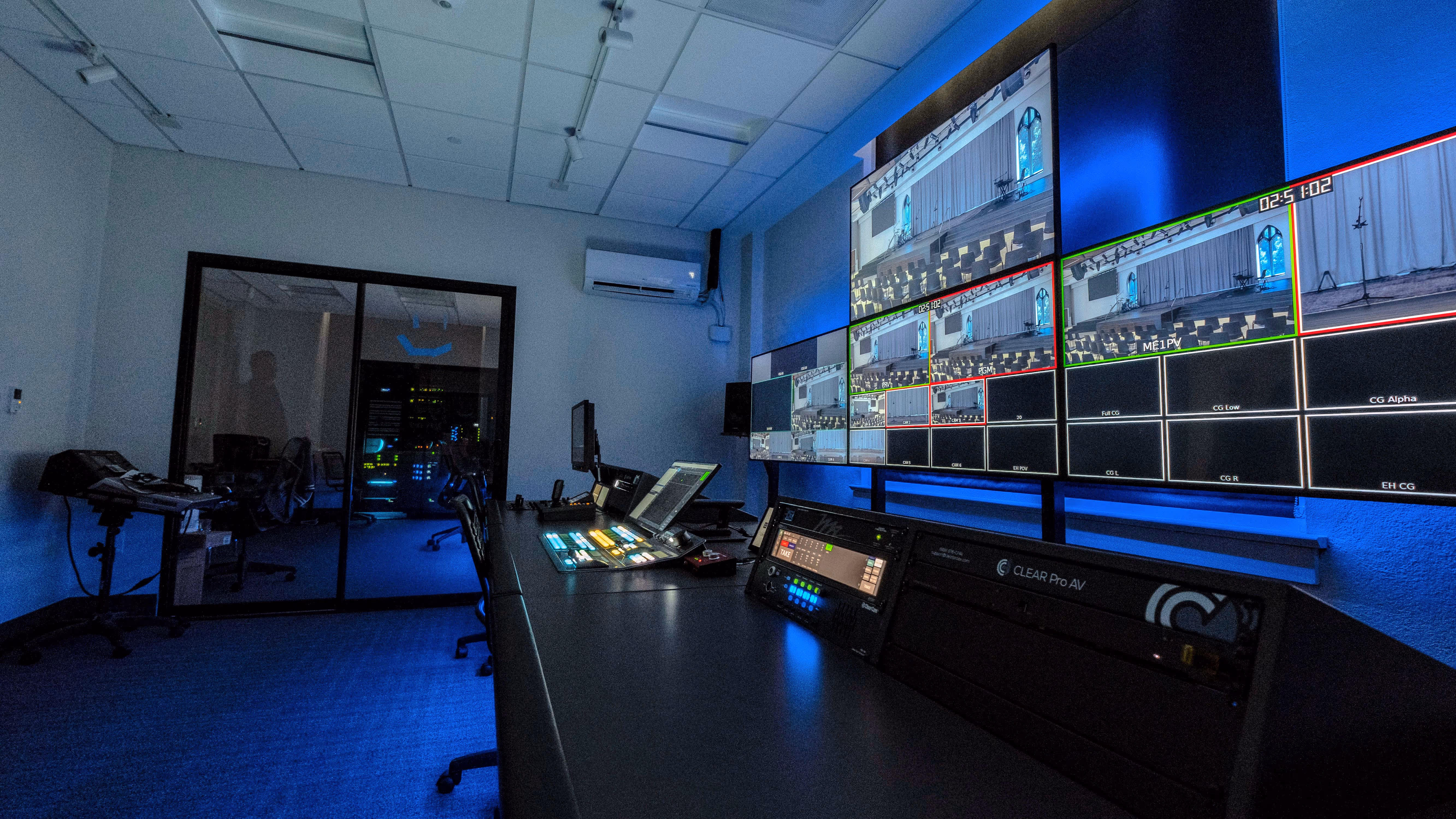Clear ProAV Broadcast Video Control Room