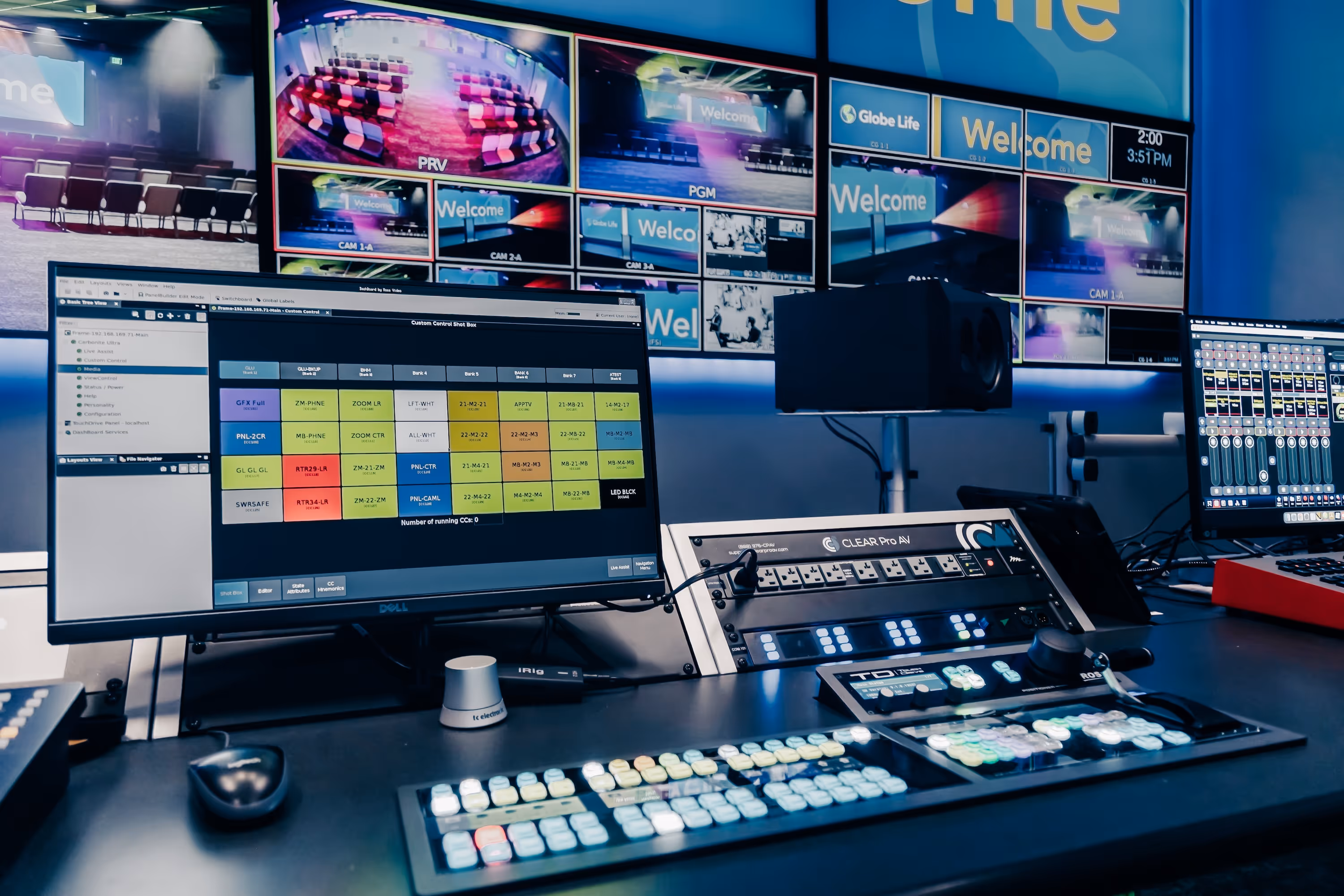 Clear ProAV - Globe Life Video Control Room