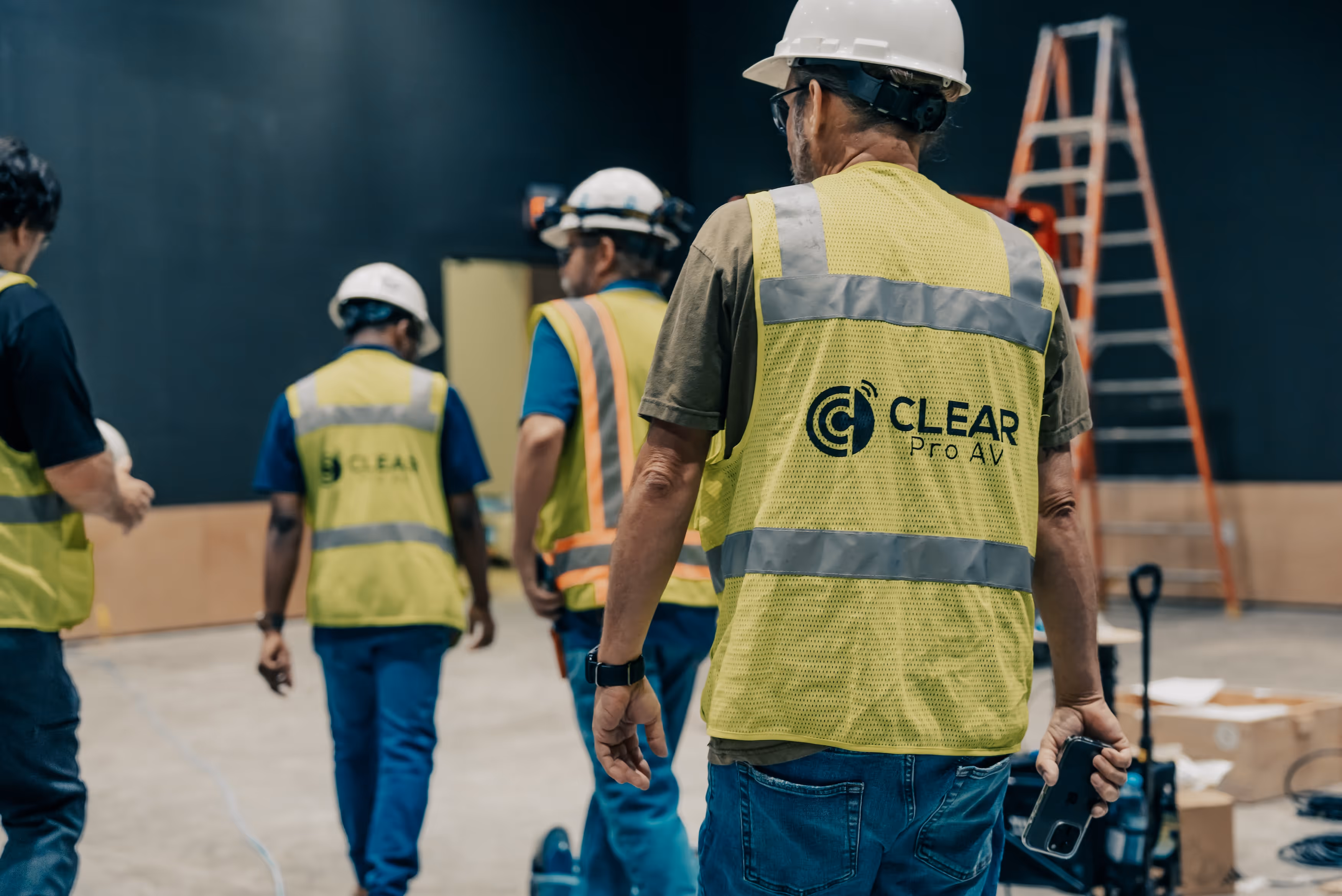 Clear ProAV Installation Team Safety Vests