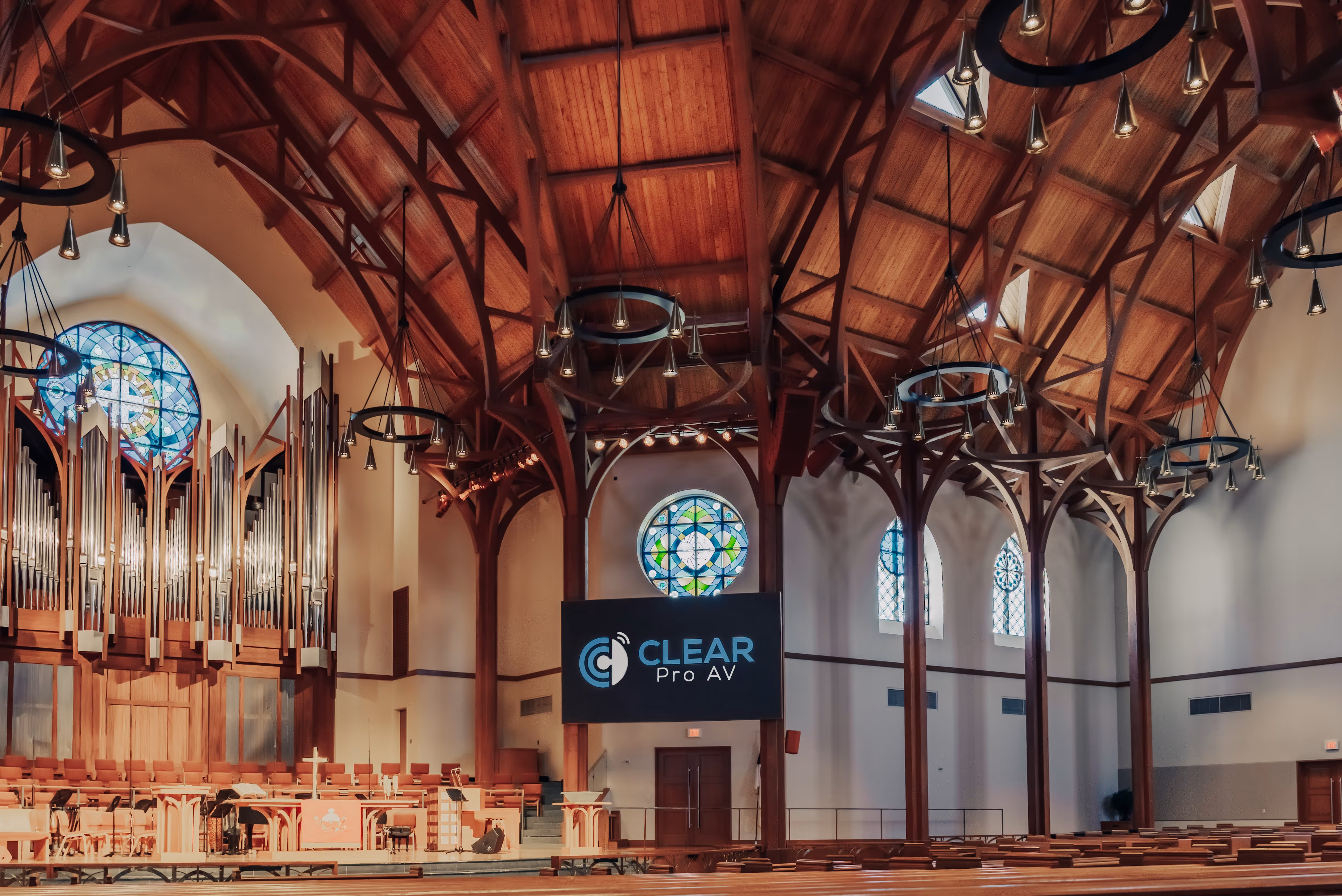Clear ProAV First United Methodist Church Richardson Absen LED Wall