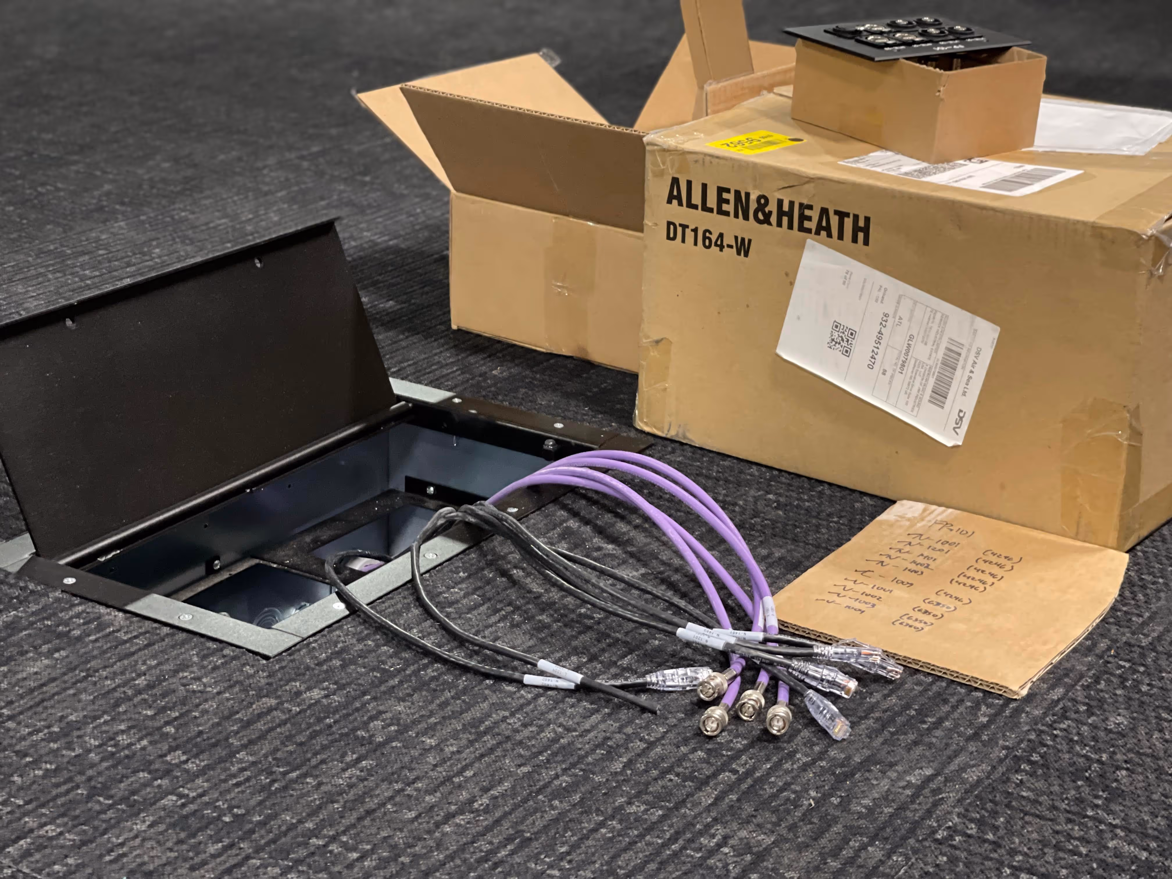 Clear ProAV HD-SDI Cable Floor Box Termination