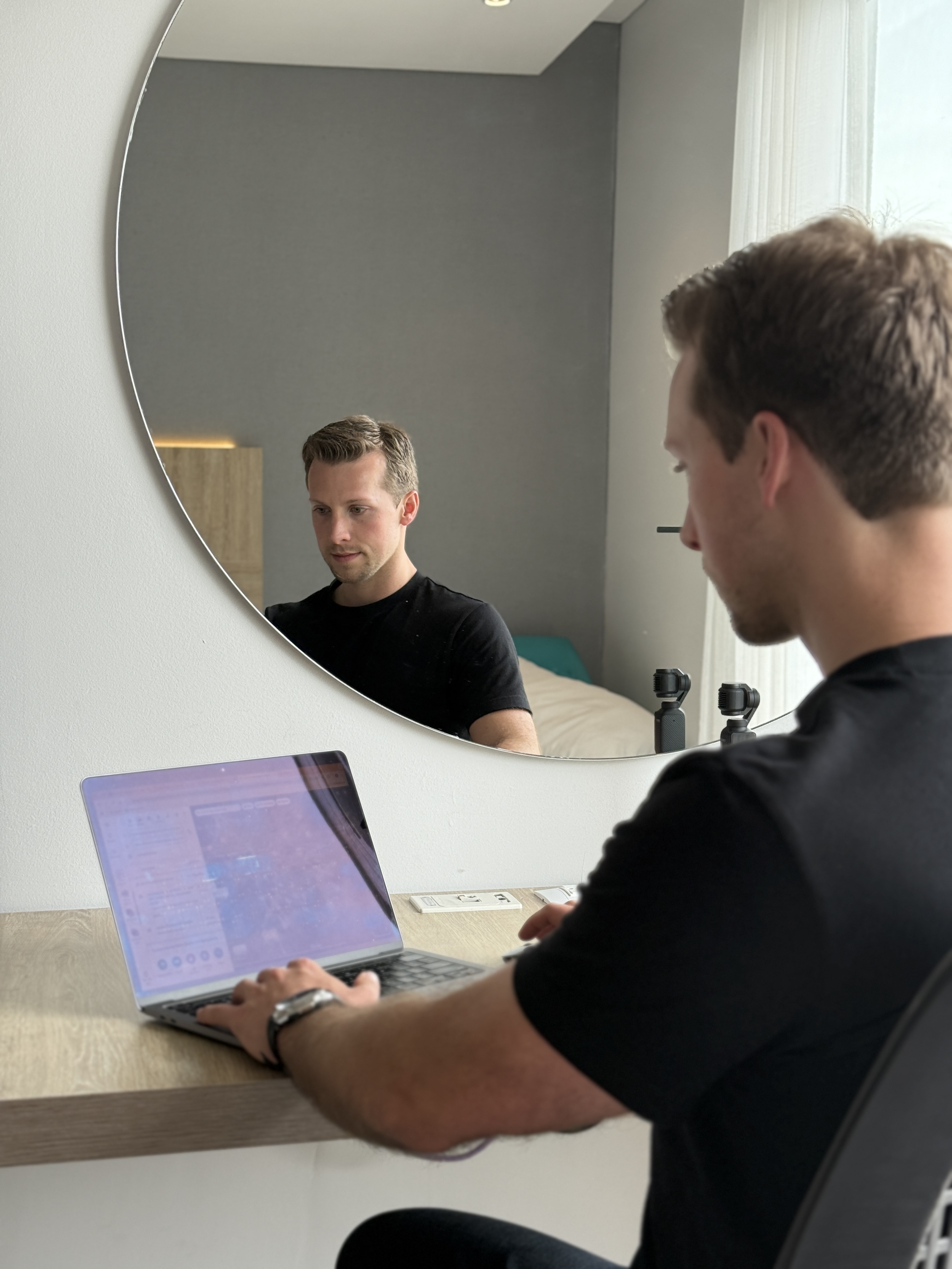 image of the director at a film festival