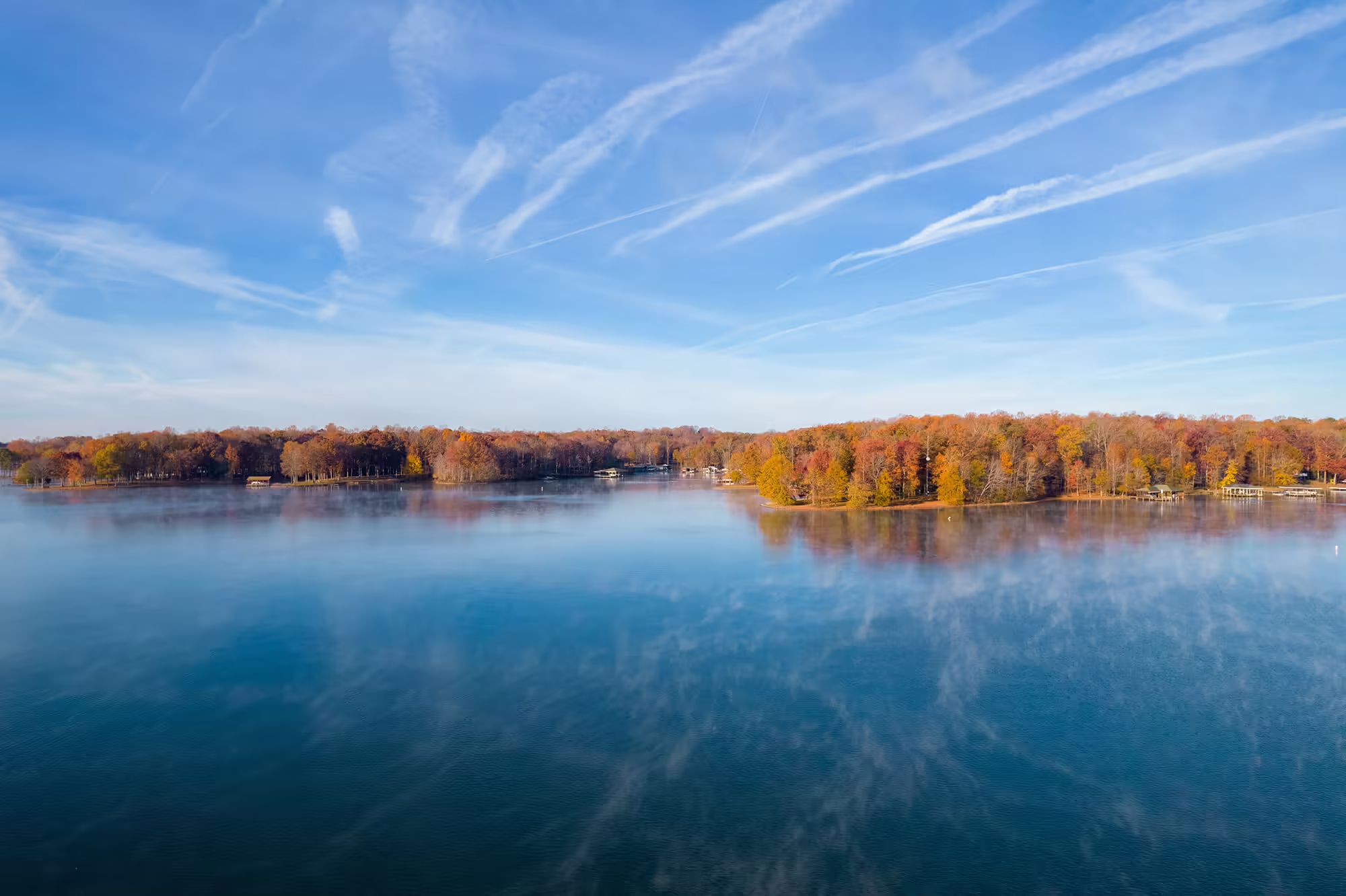 Lake Anna In The Fall With Beautiful Leaves