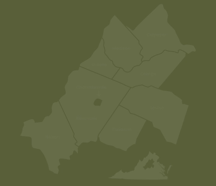 A faded map of Central Virignia