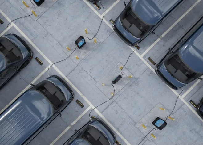 Autos auf Parkplatz