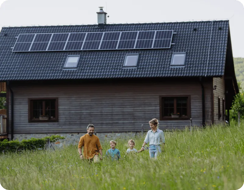 Haus mit Solaranlage