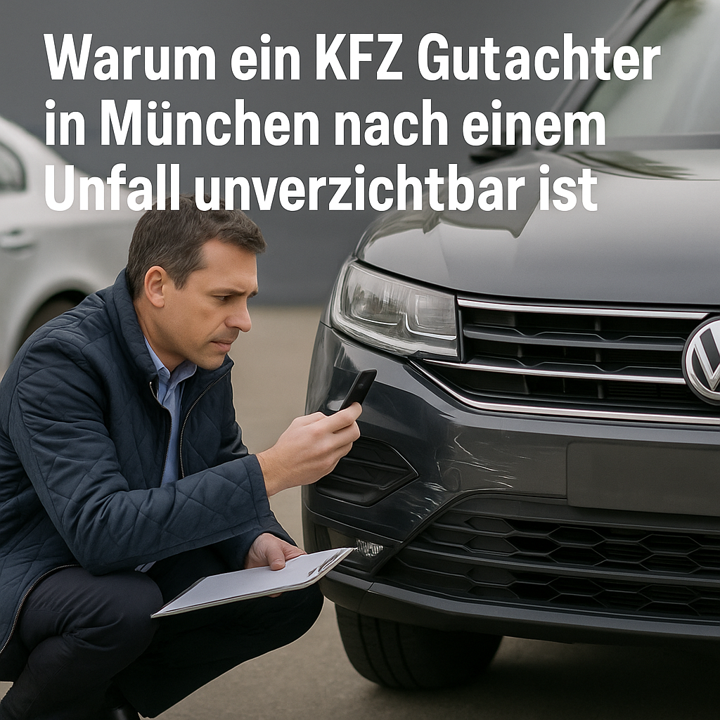 Warum ein KFZ Gutachter in München nach einem Unfall unverzichtbar ist