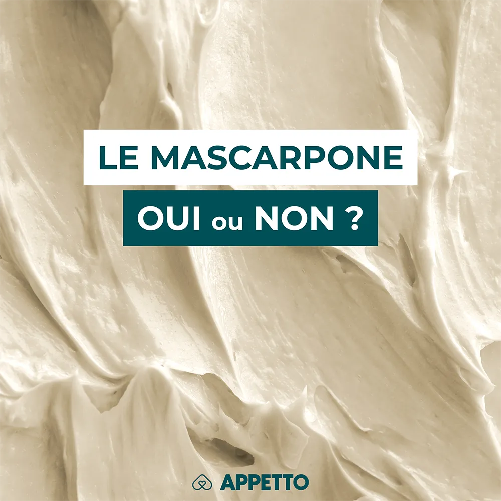 Chien : mascarpone, oui ou non ? Crème fromagère onctueuse ; conseils APPETTO sur matières grasses élevées, lactose, troubles digestifs, usage exceptionnel et petite portion.