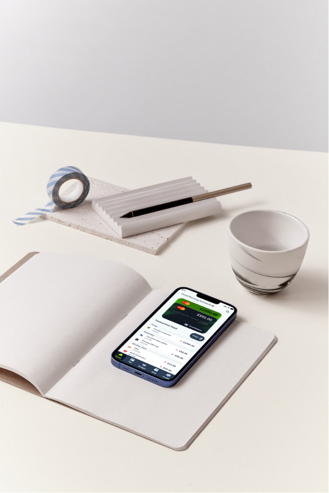 Banking app mockup