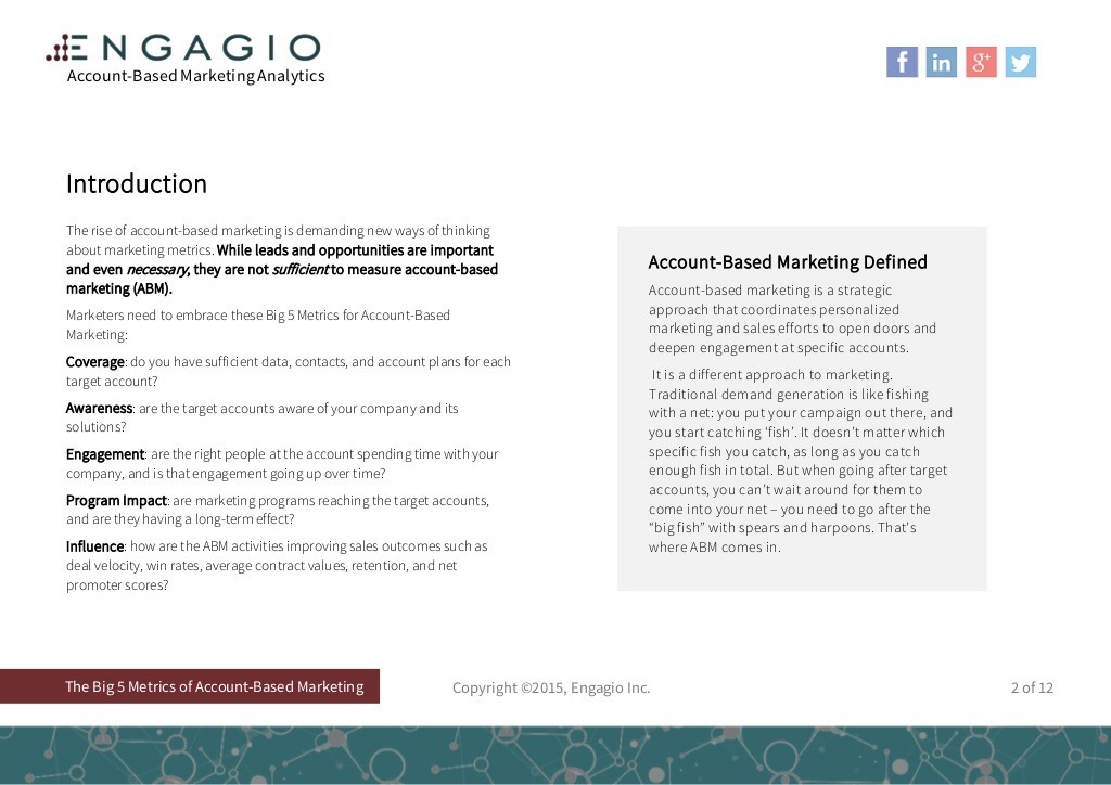 key account based marketing metrics
