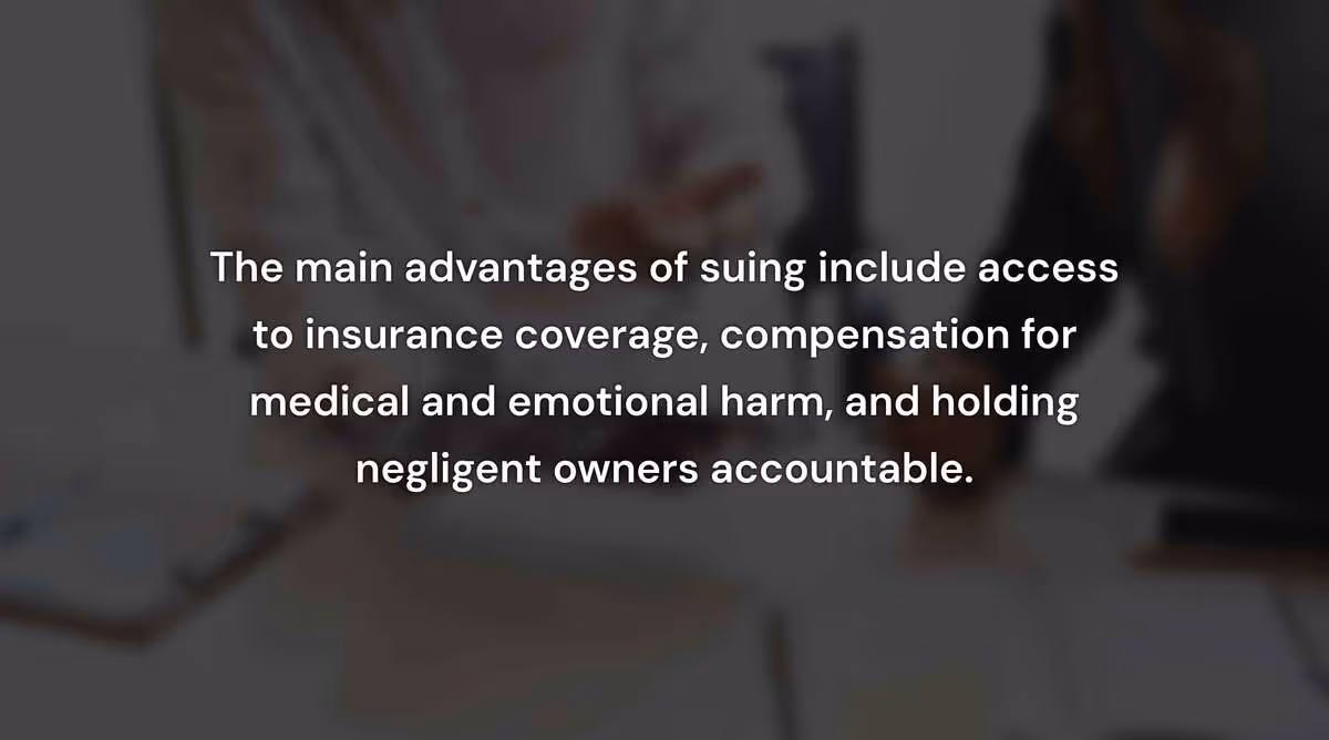What Are the Pros of Suing After a Dog Bite?