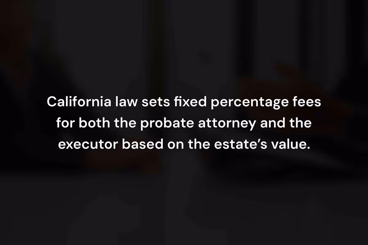 Statutory Attorney and Executor Fees Under California Law
