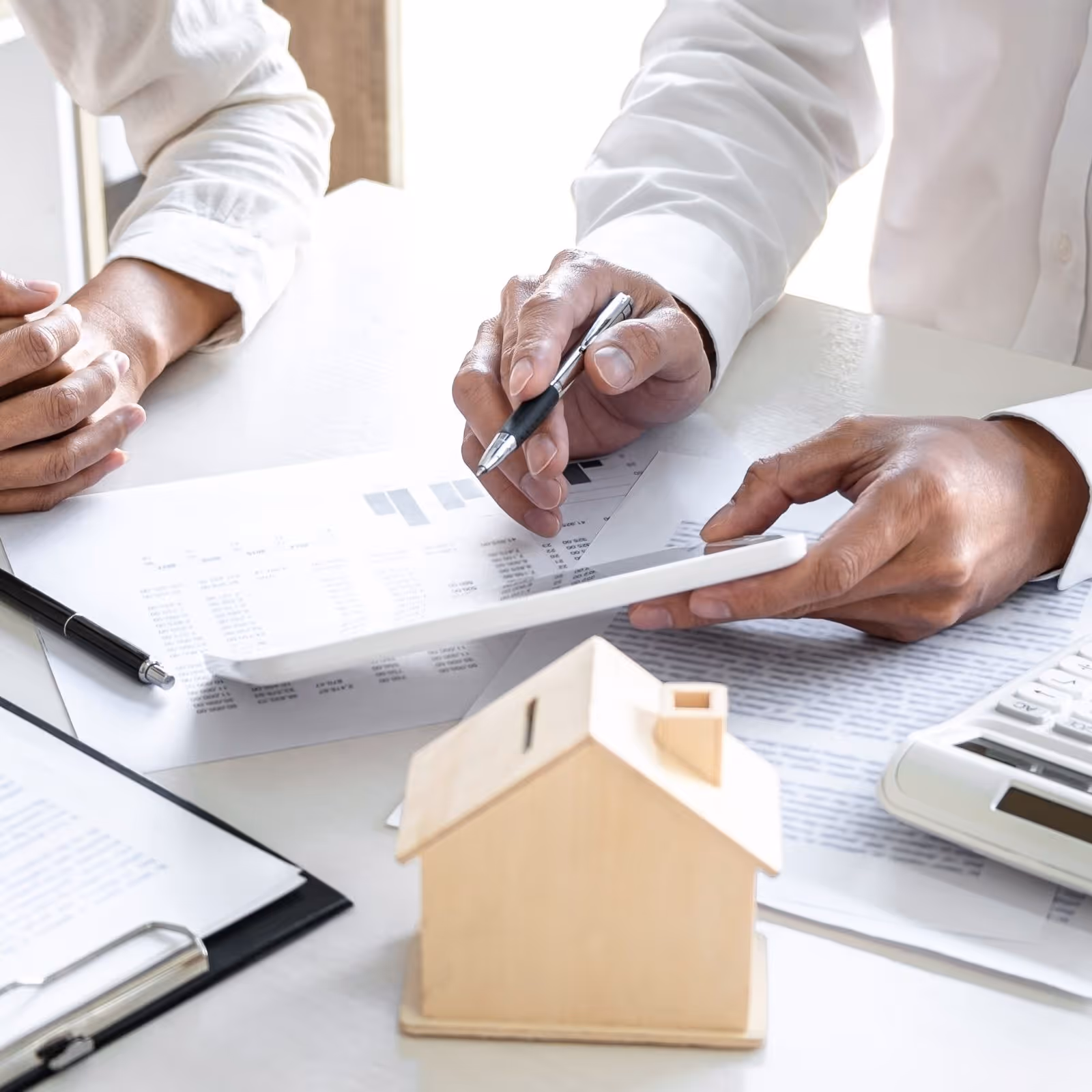 Estate planning attorney in Las Vegas discussing legal documents with client
