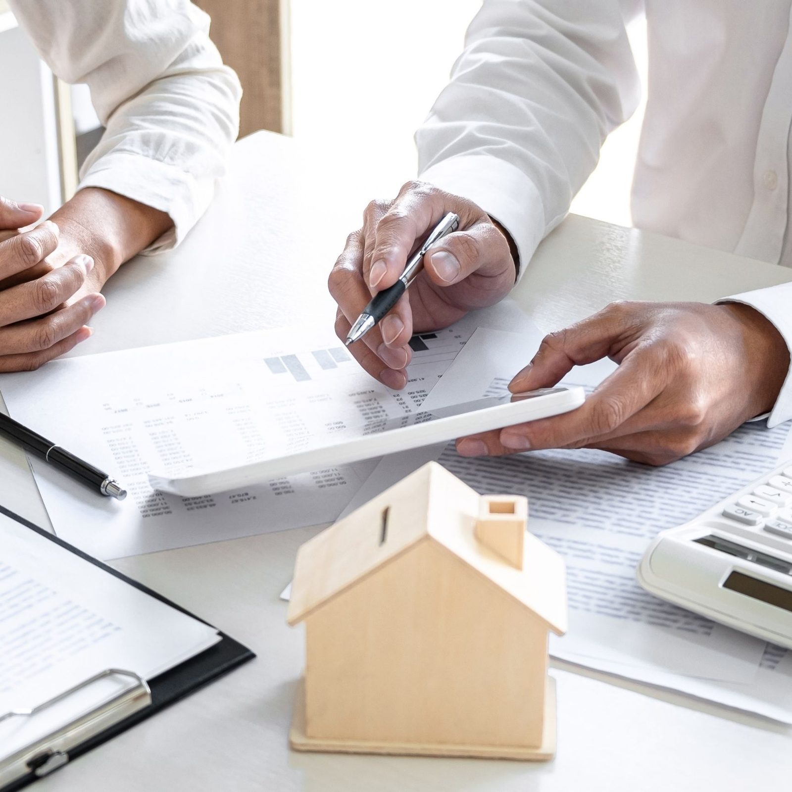 Estate planning attorney in Las Vegas discussing legal documents with client