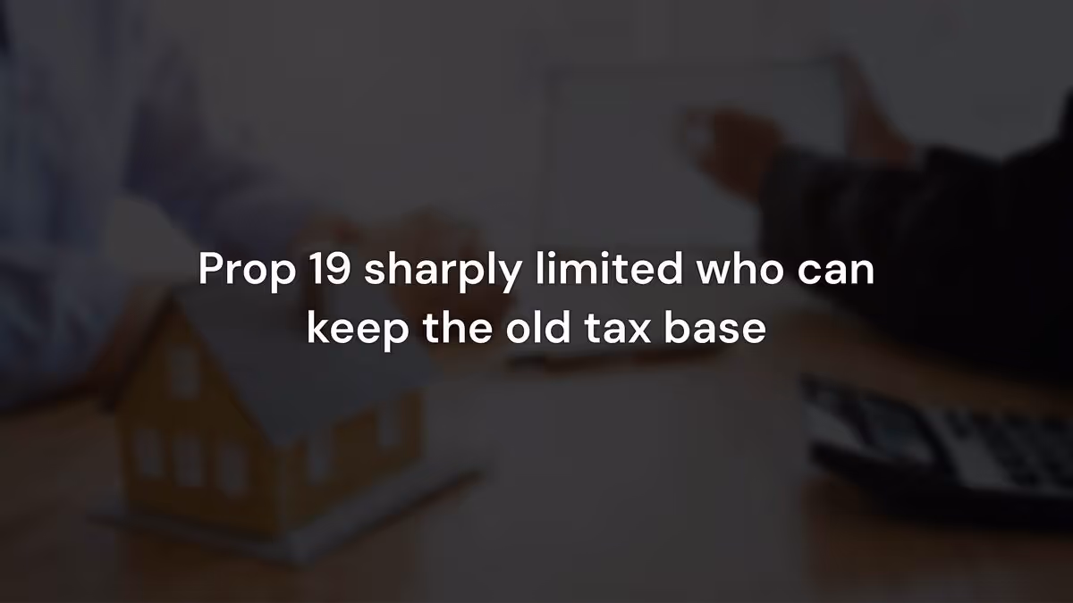How Property Taxes Worked Before Prop 19