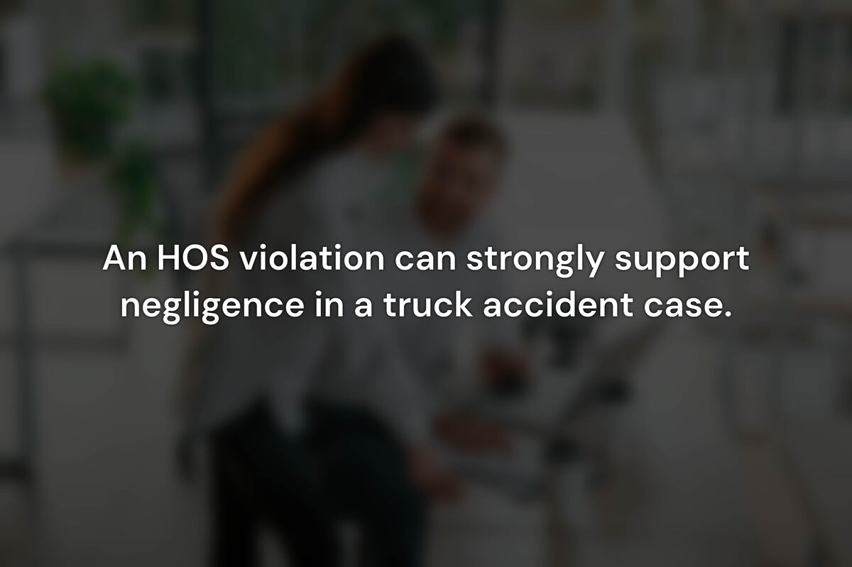 How Does an Hours-of-Service Violation Affect a Truck Accident Case in California?