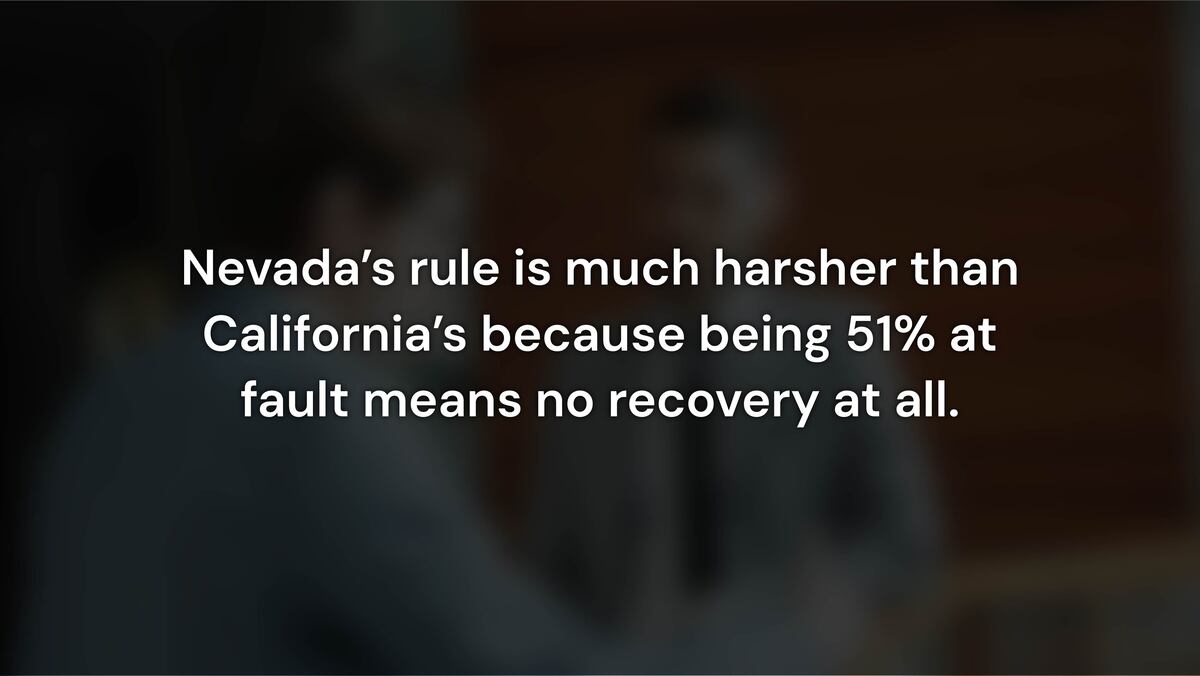How Does Nevada's Rule Compare to California's Pure Comparative Negligence?