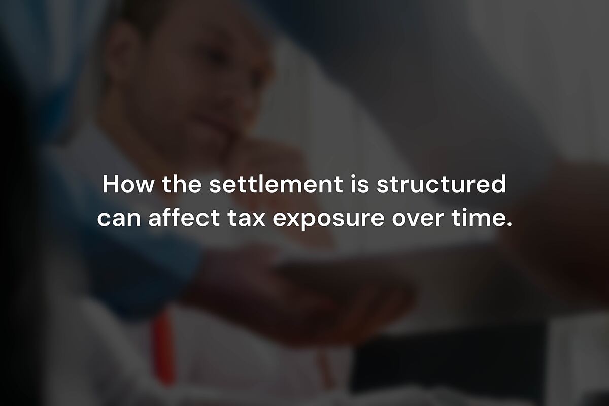Does Settlement Structure Affect Taxes?