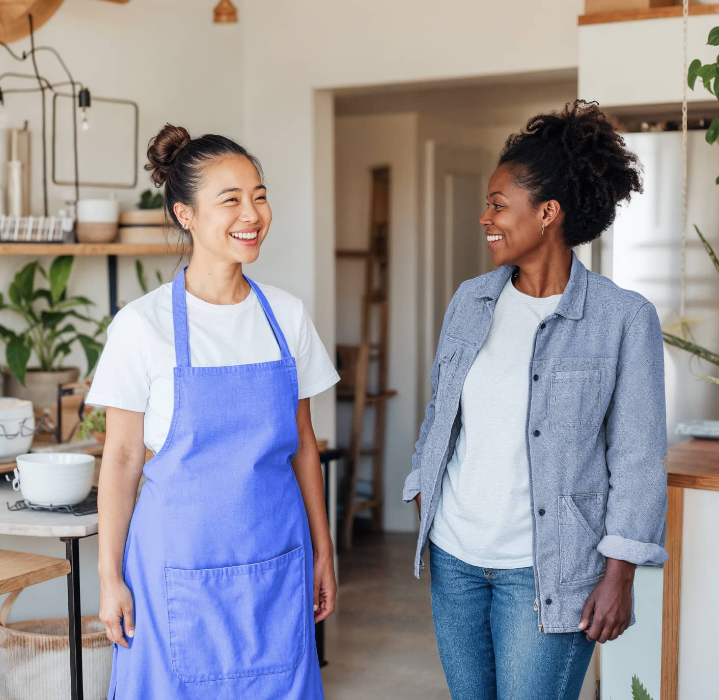 Two Women Talking Service V2 Fresh X Webflow Template | Brix Template
