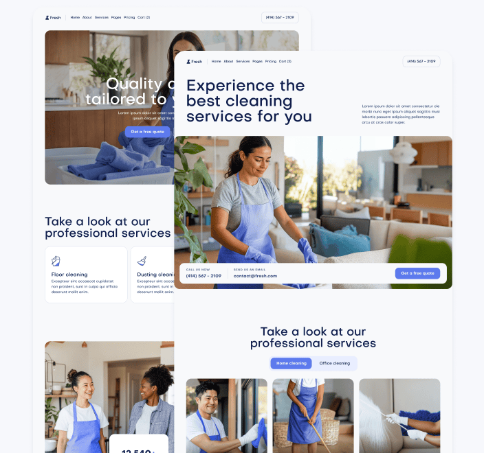 Fresh X - 20 Pages Included - Cleaning Webflow Template
