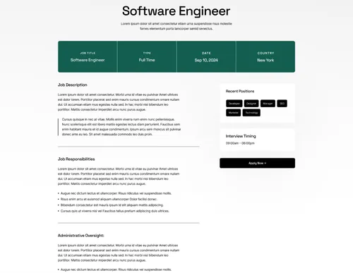 Career Details Screenshot