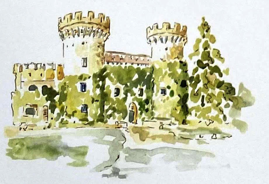 Pareja con fondo italiano