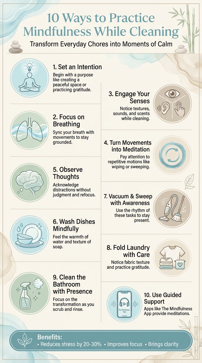 10 Ways to Practice Mindfulness While Cleaning