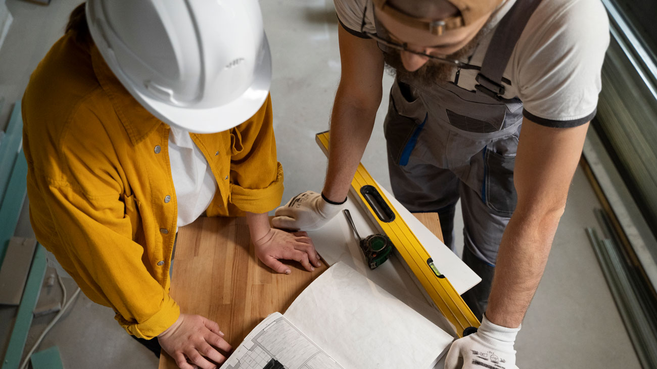 People planning a renovation.