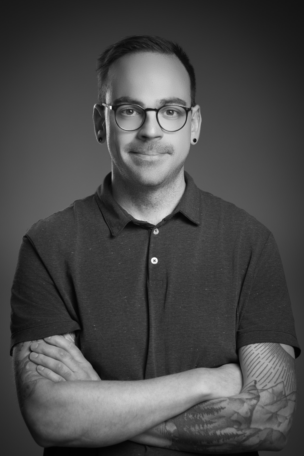 Portraitbild von Johannes Koller in Schwarz-weiß