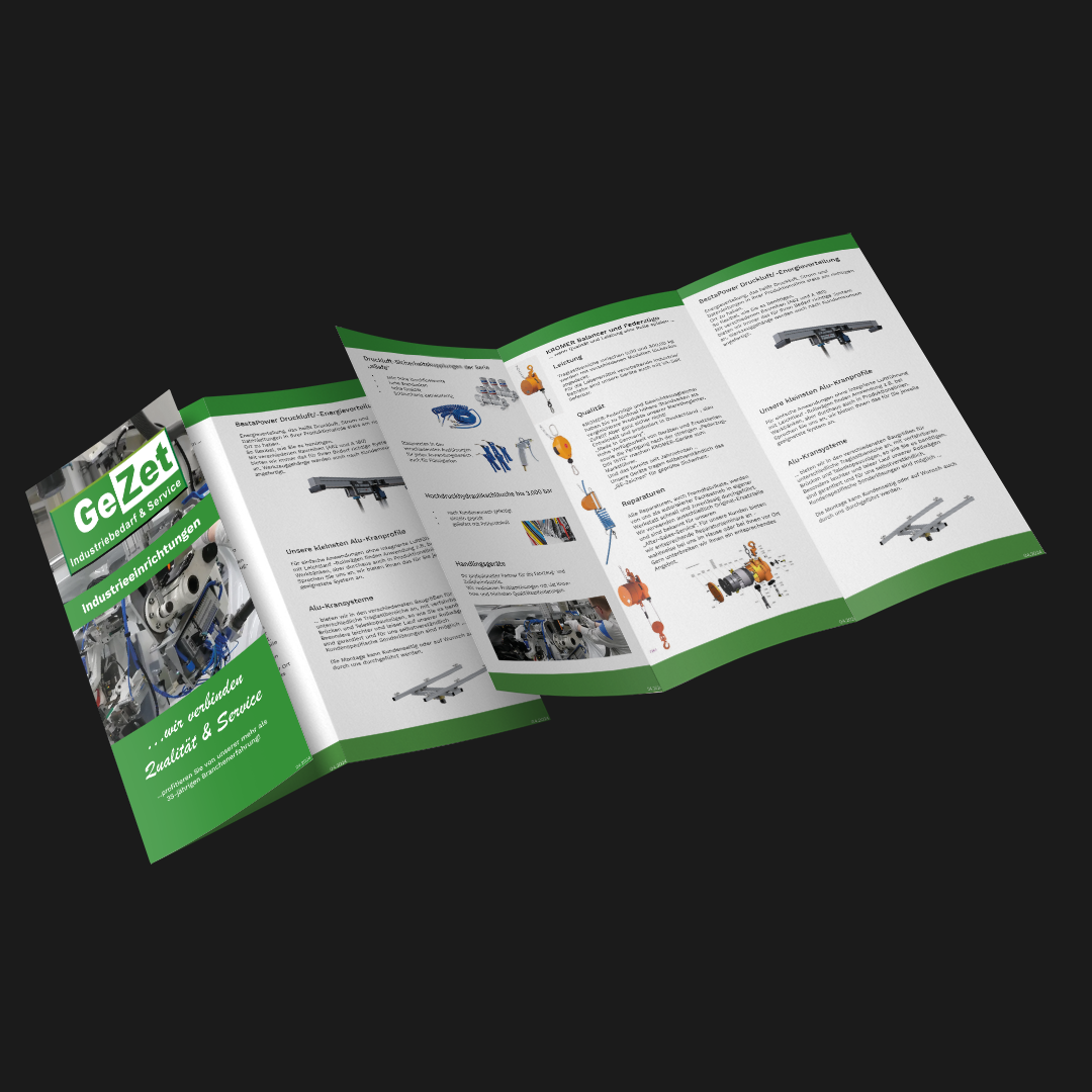 Mockup von Flyer GeZet