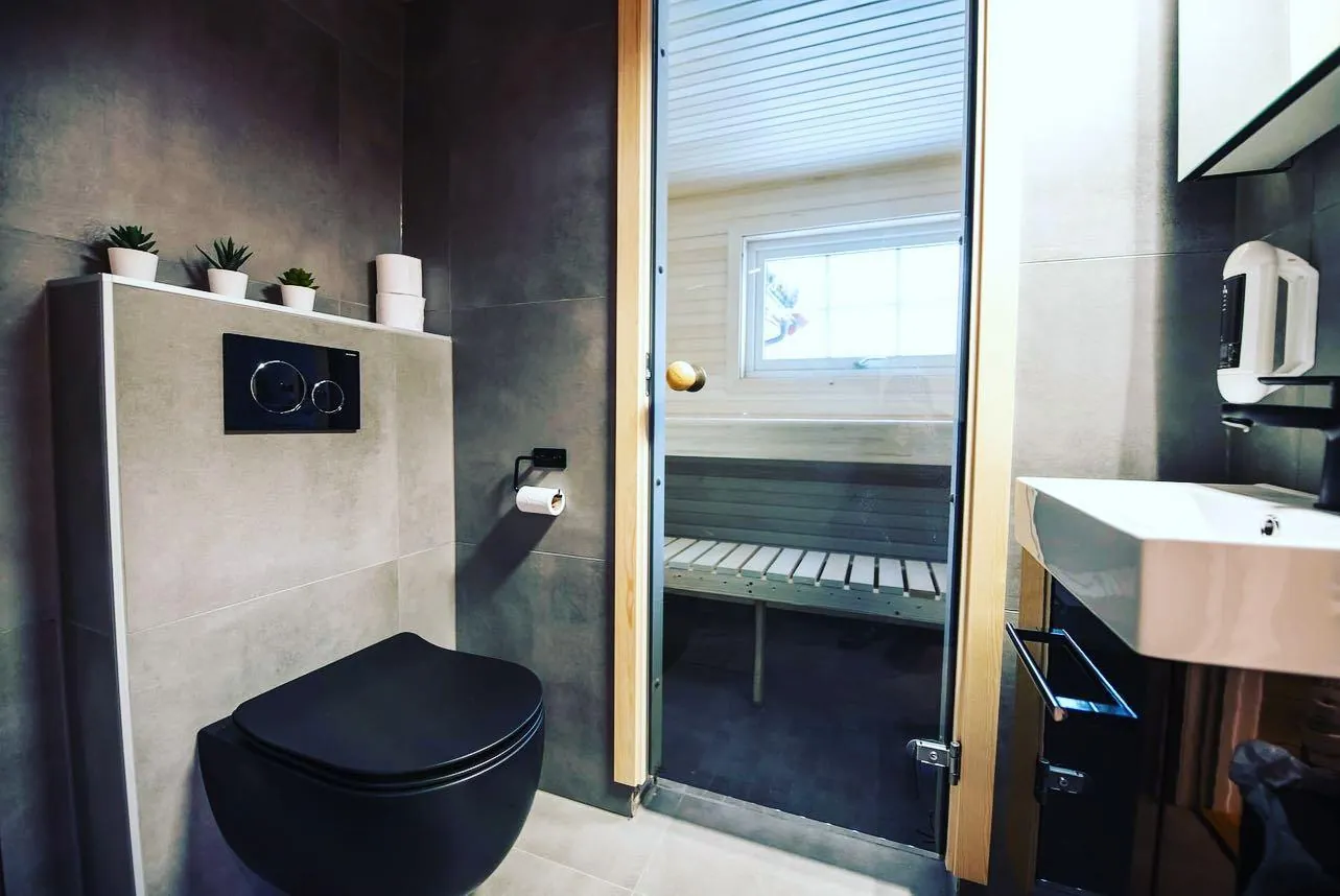 private sauna inside cabin