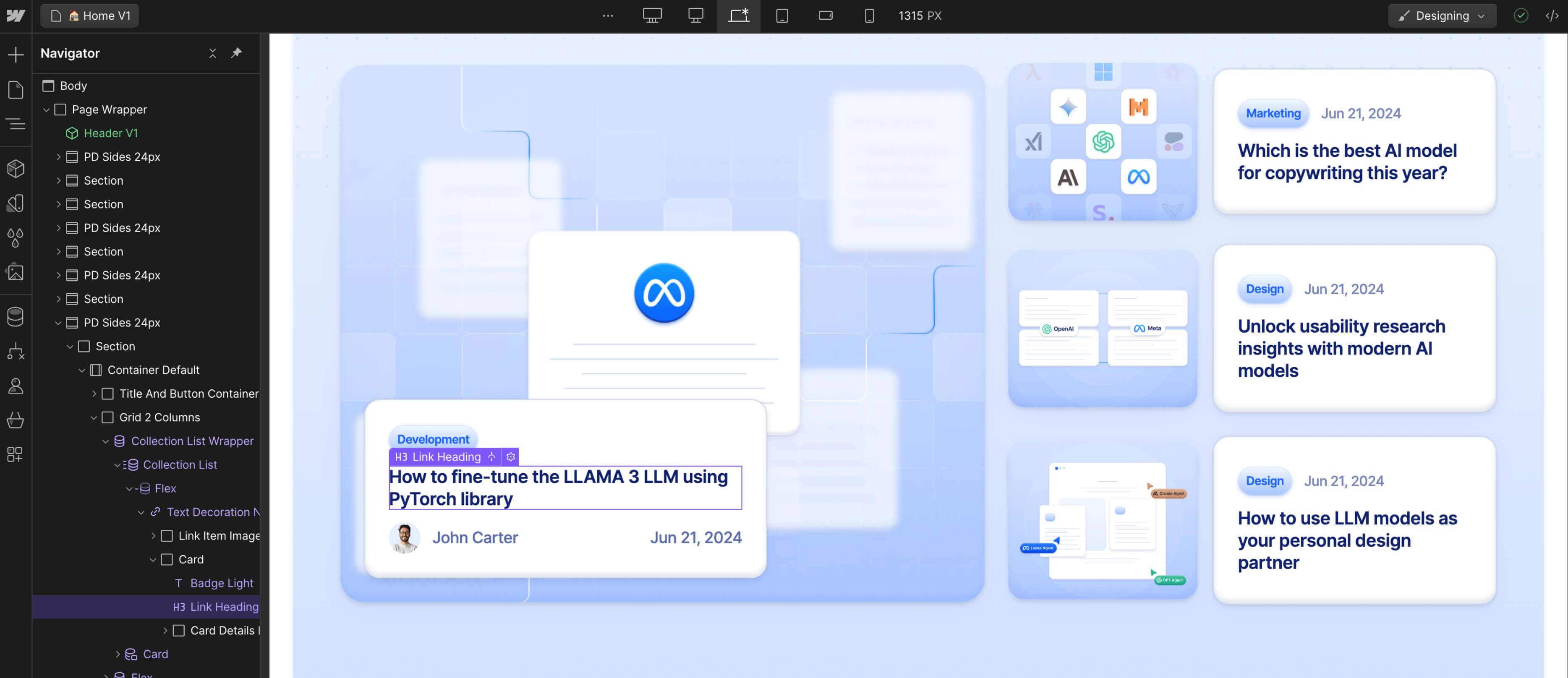 CMS Content - Mega Webflow Template