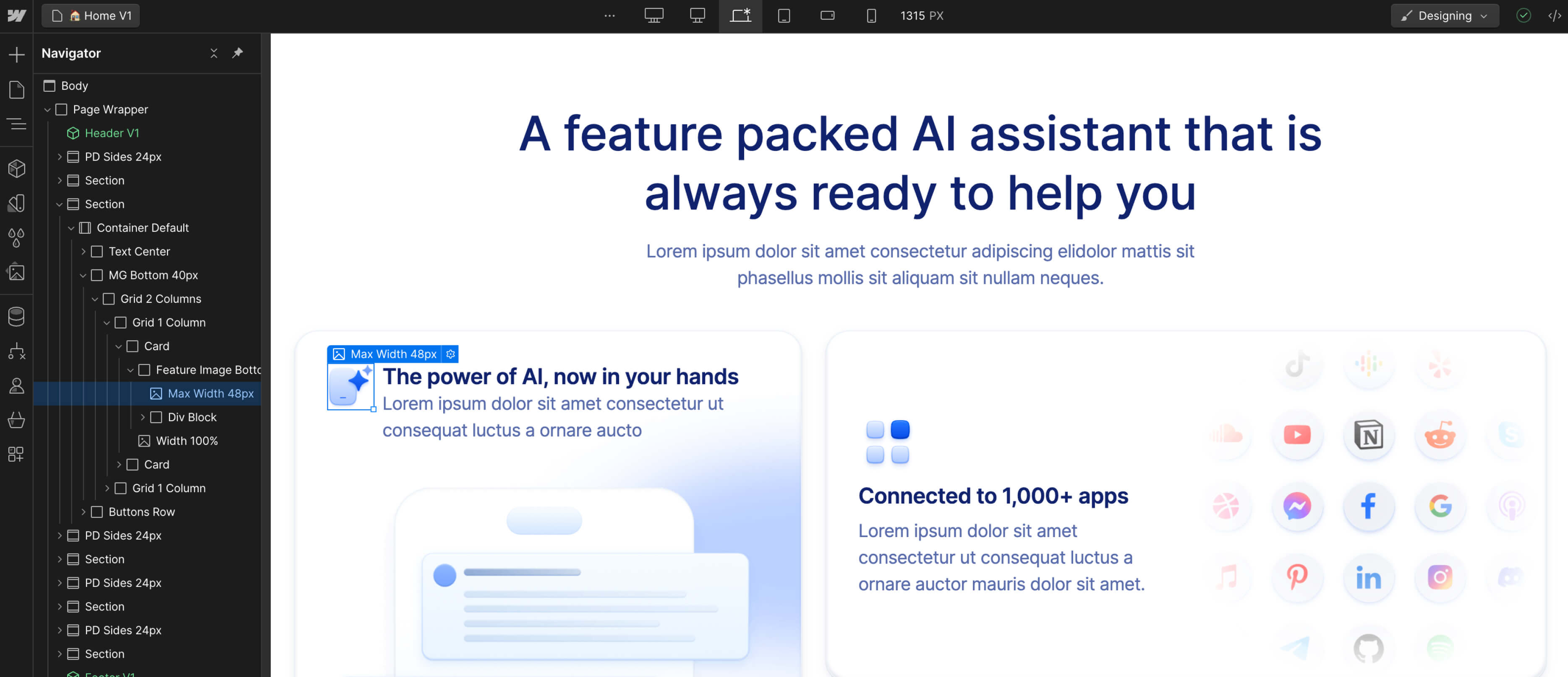 Icons And Graphics - Mega Webflow Template