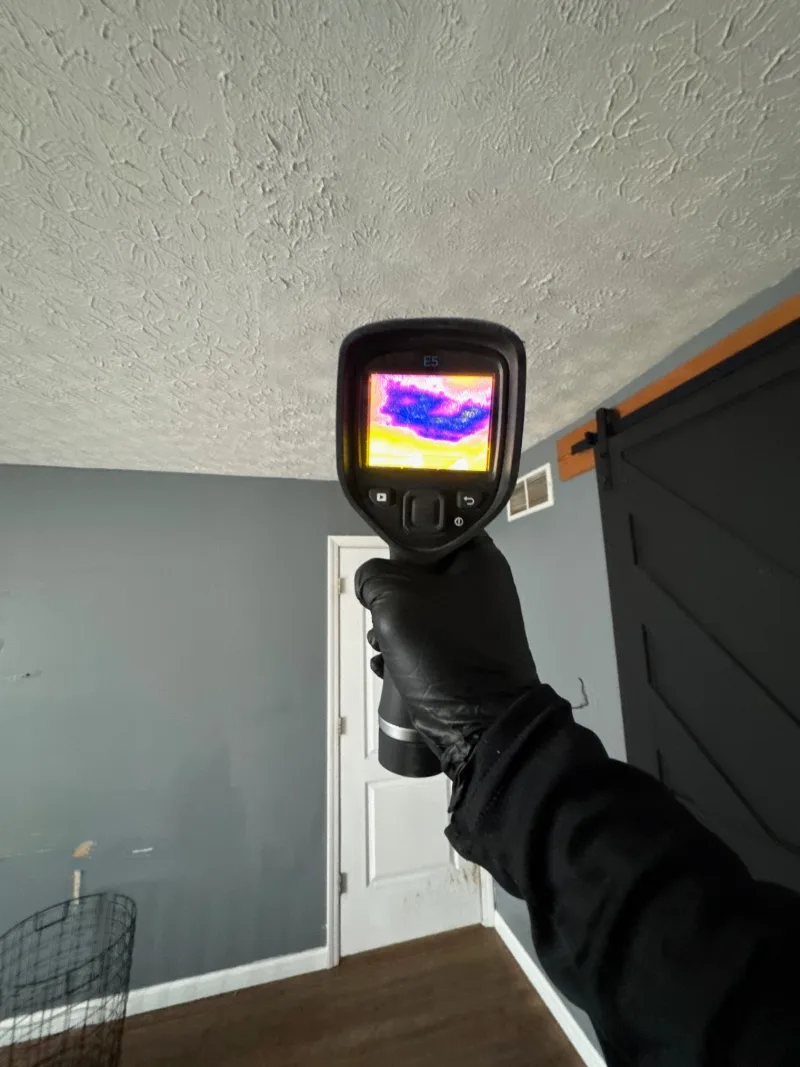 water damage on ceiling