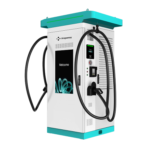 AMP MAX Level 3 EV charger, angled view