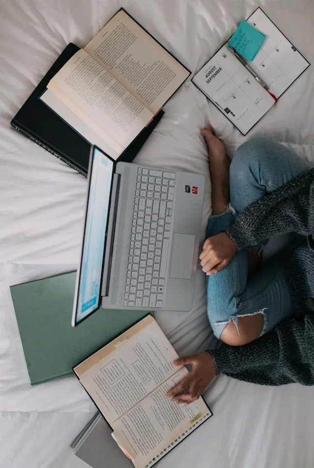 The student is studying