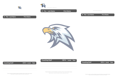 Image of templates of scoresheet labels.