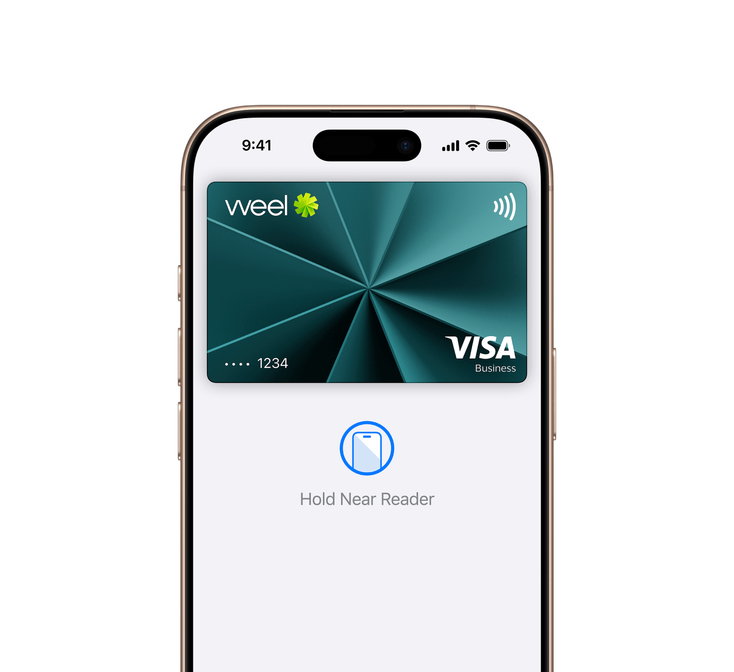 iPhone with Weel card in Apple Wallet