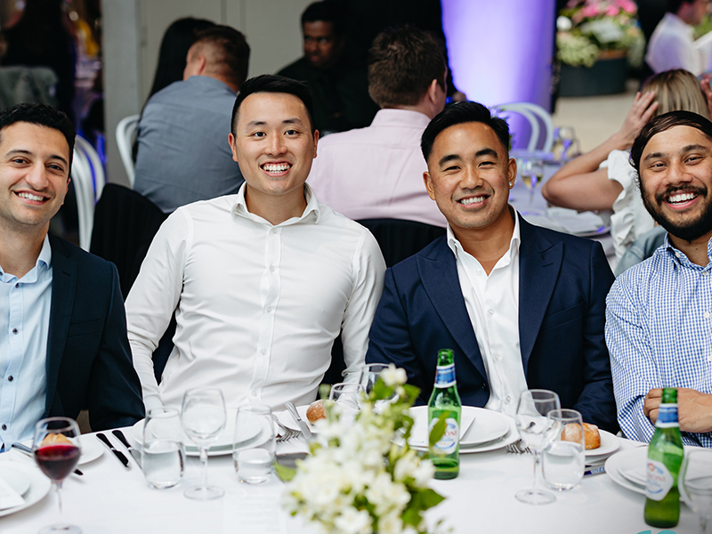 Four guests seated together at the Australian CFO Awards dinner