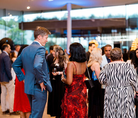 Finance leaders networking before the evening programme