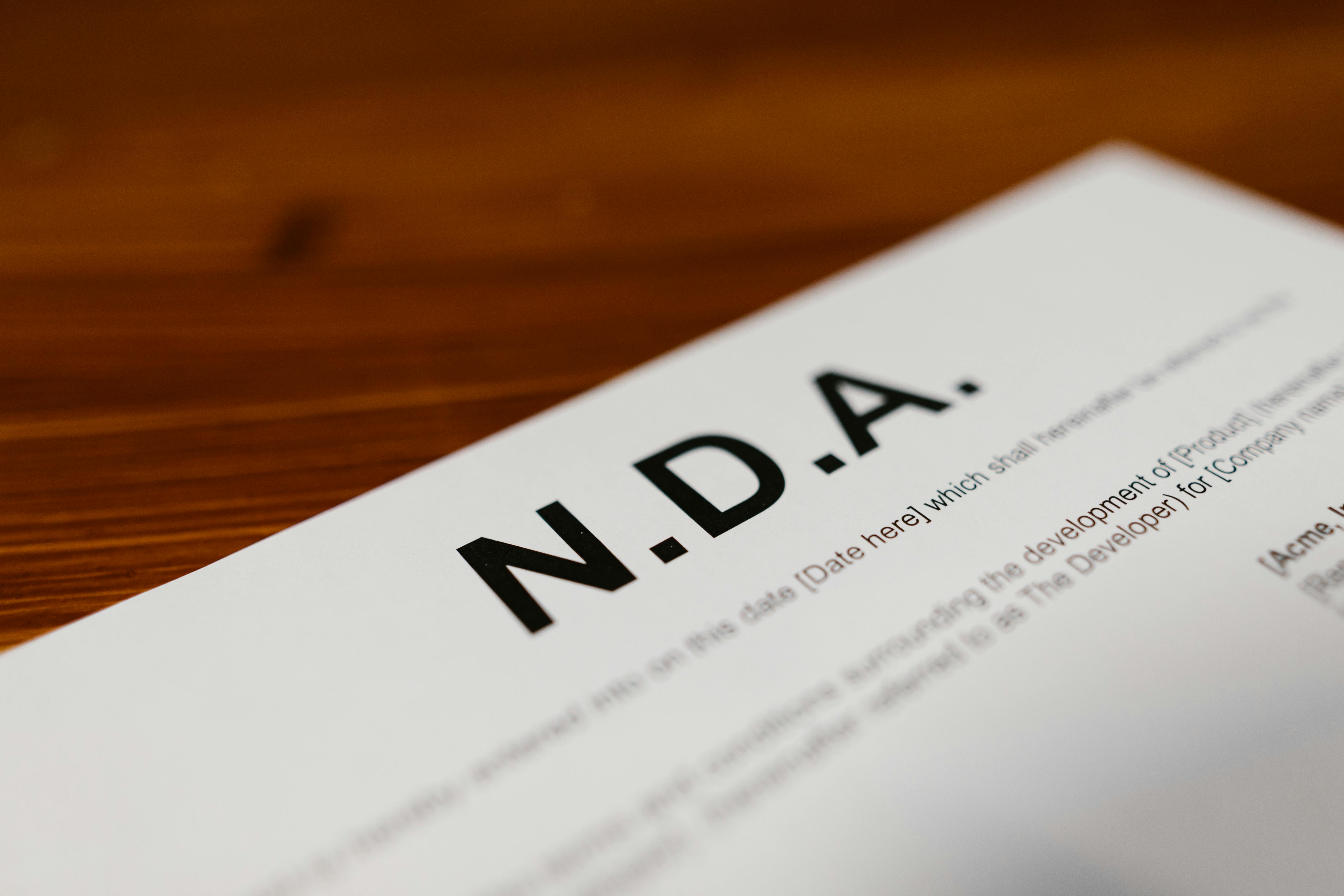NDA / Confidentiality Agreement for Business (One way / Unilateral)