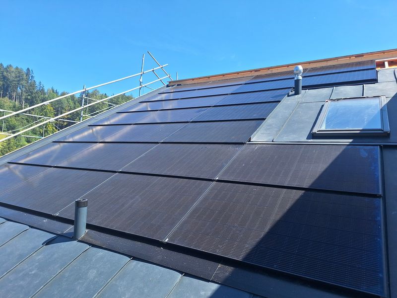 Nahaufnahme von Solarmodulen