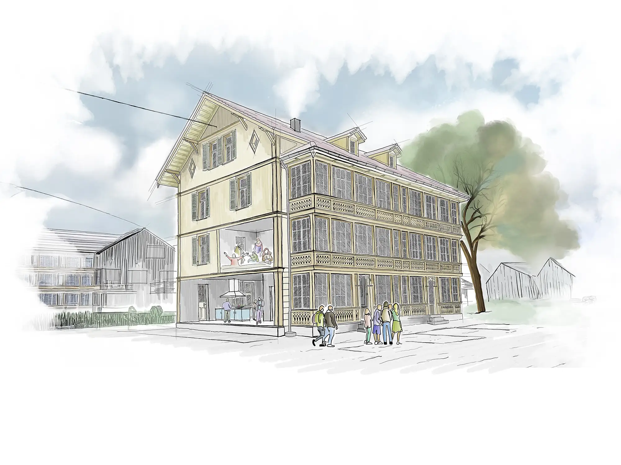 Zeichung der Go4it Villa
