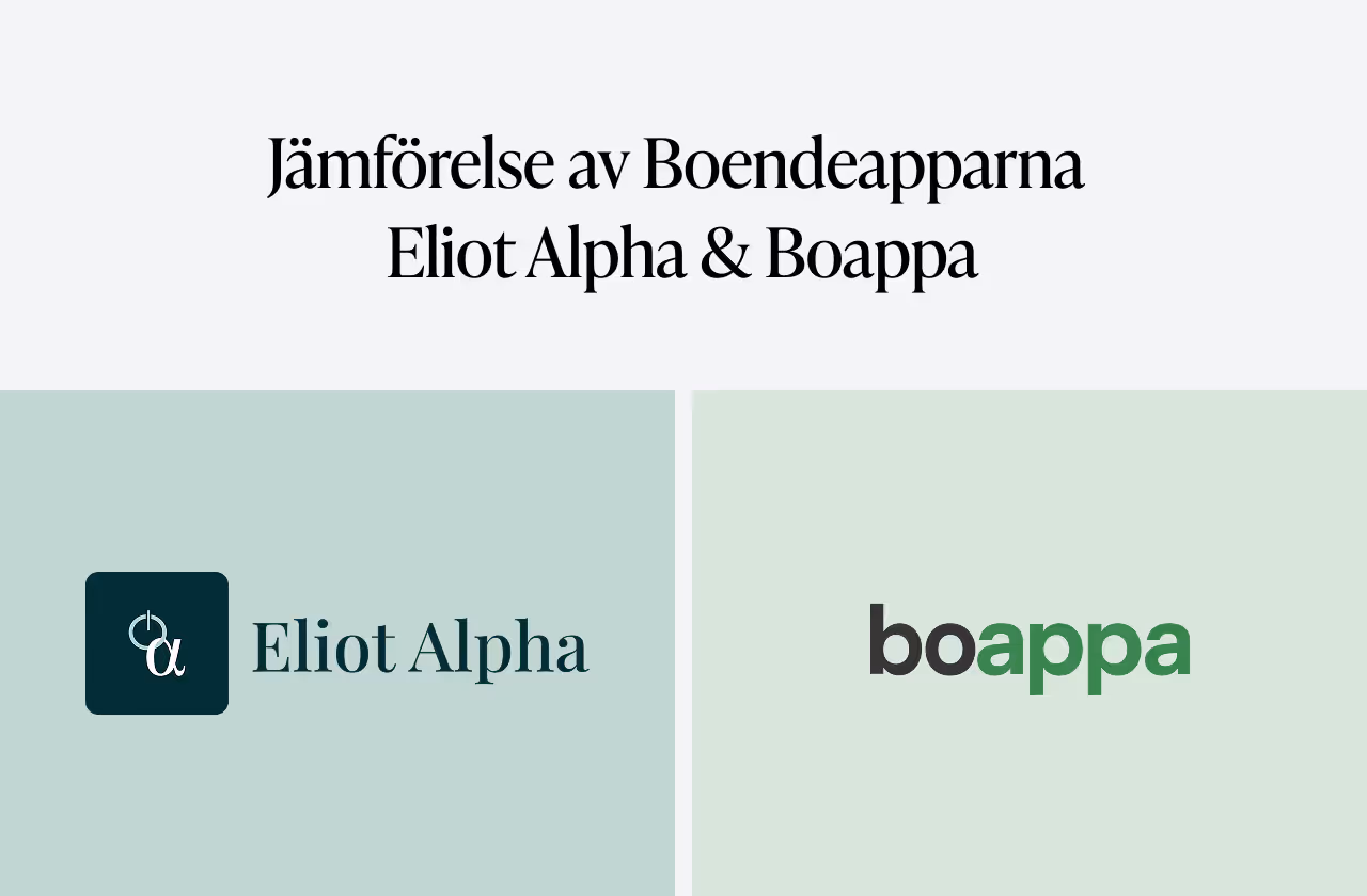 Jämförelse av boendeapparna Eliot Alpha och Boappa