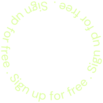 floating circular Text Sign Up For Free