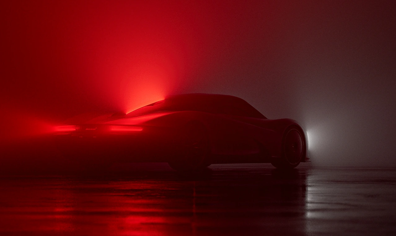 Realistic and Futuristic image of a super car.