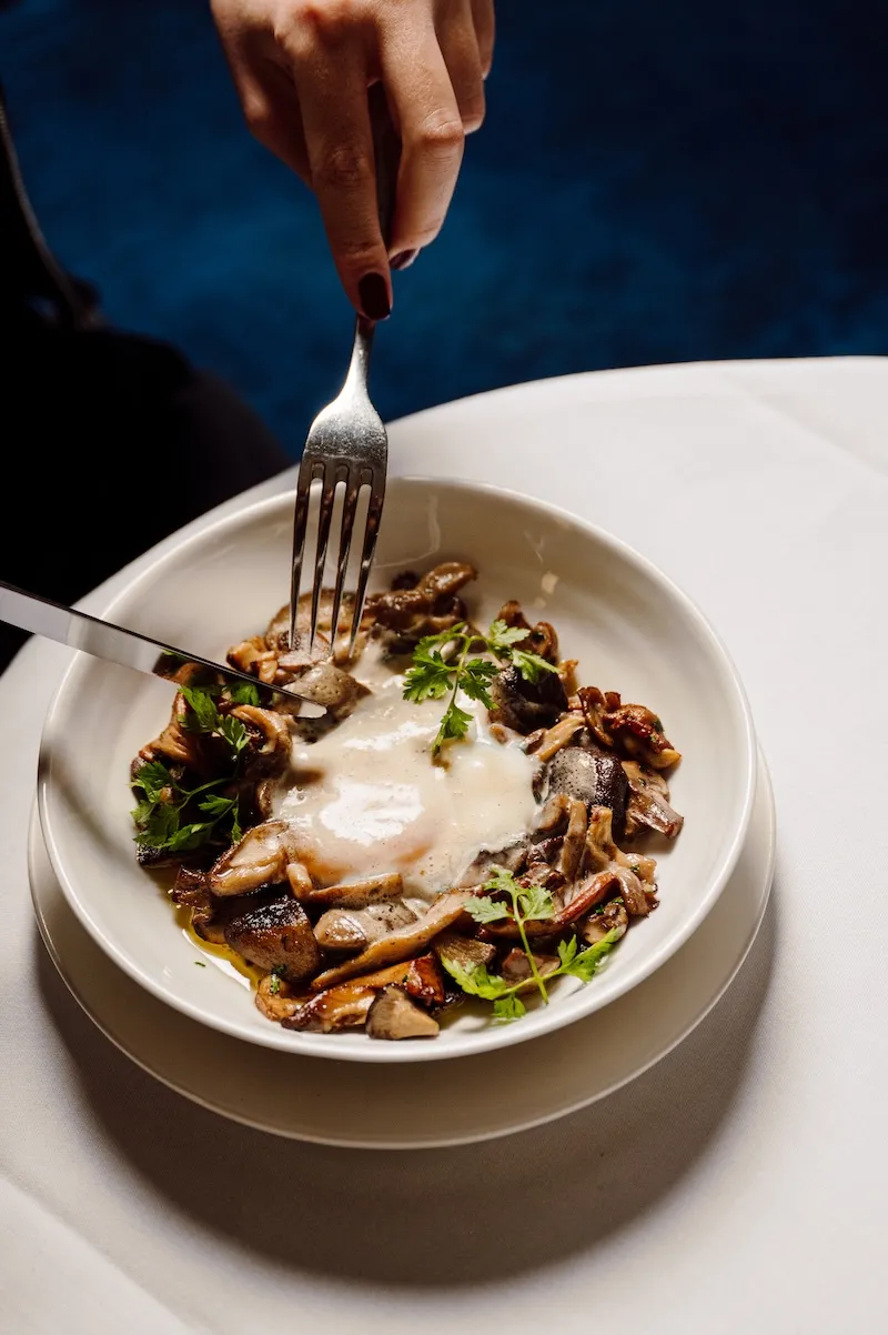 assiette de champignon poêlés 